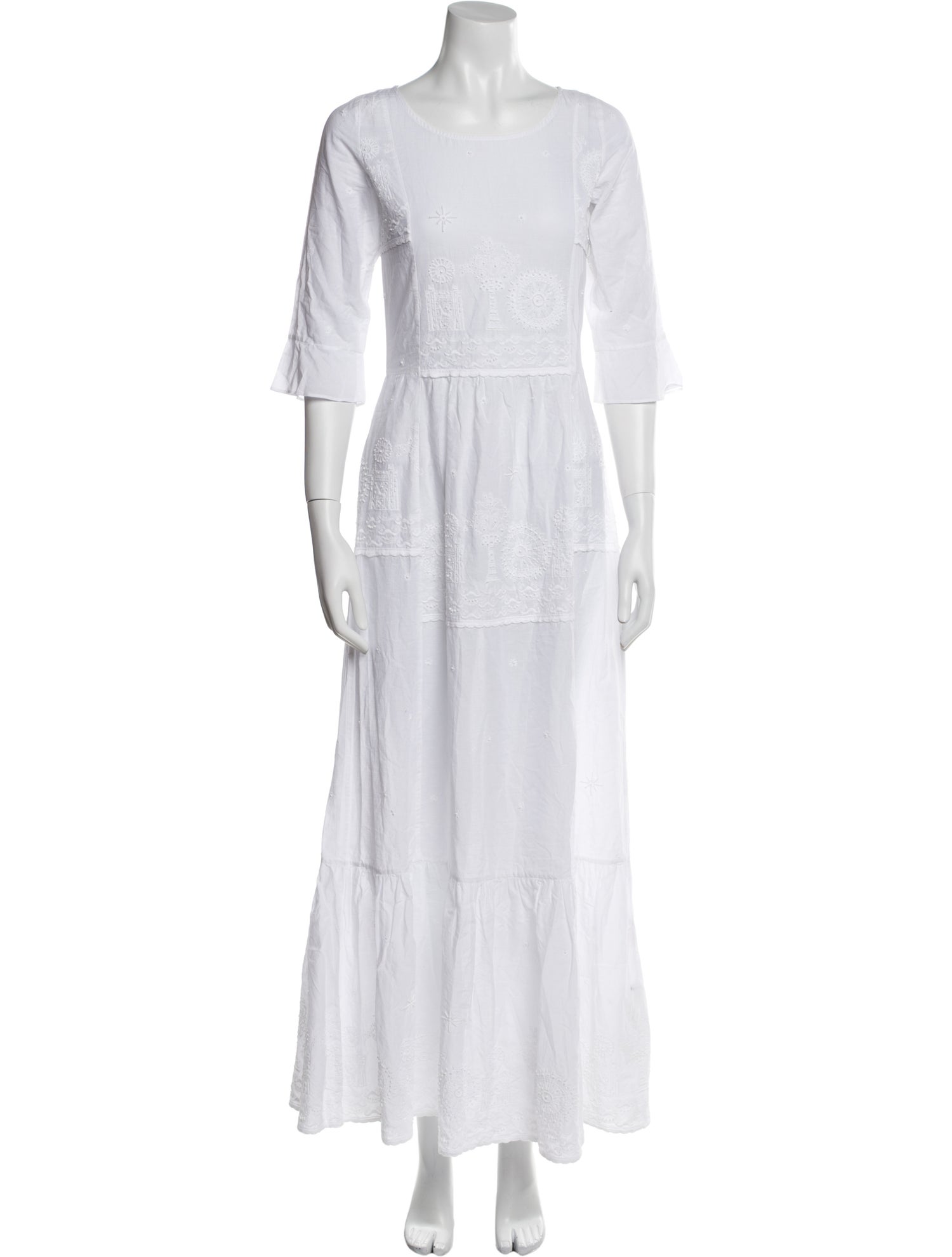 Le Sirenuse Positano Scoop Neck Long Dress