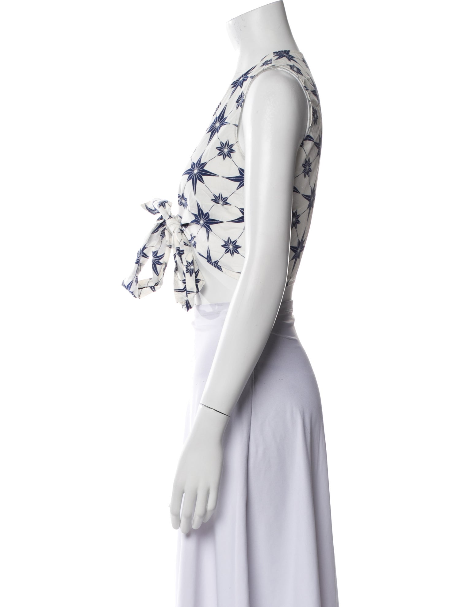 Le Sirenuse Positano Printed V-Neck Crop Top