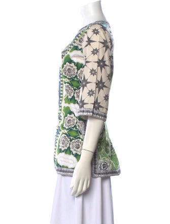 Le Sirenuse Positano Printed V-Neck Tunic