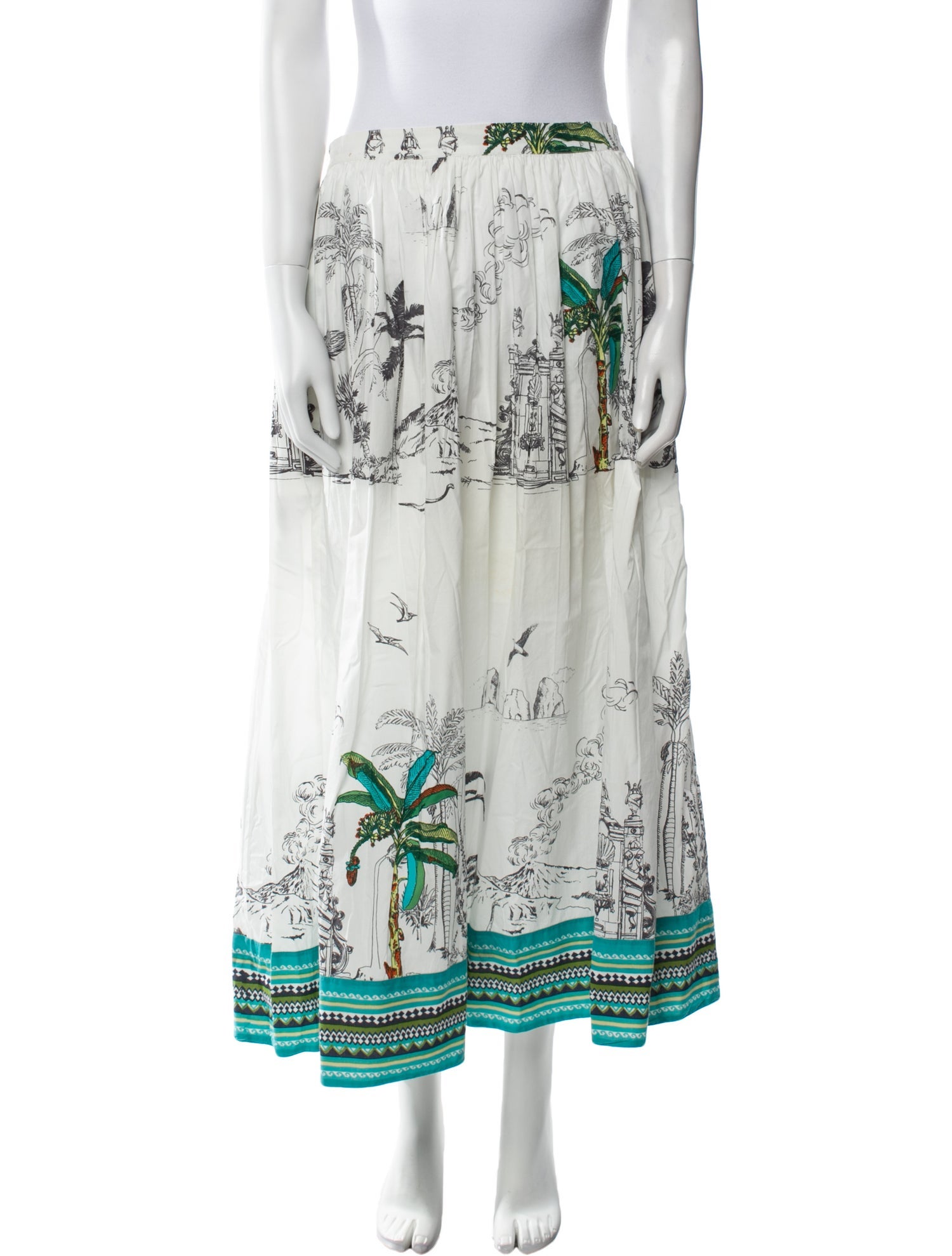 Le Sirenuse Positano Printed Long Skirt