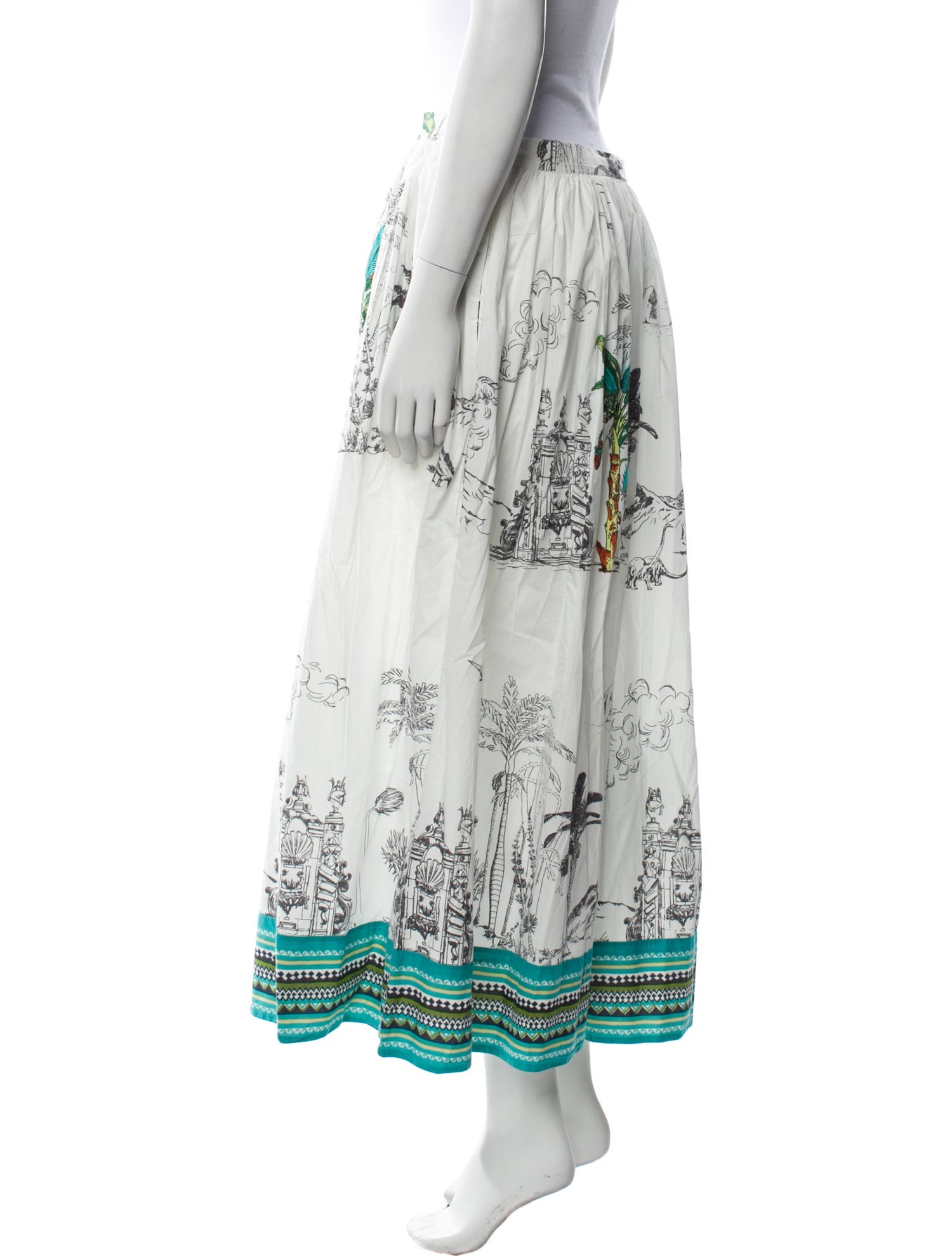 Le Sirenuse Positano Printed Long Skirt