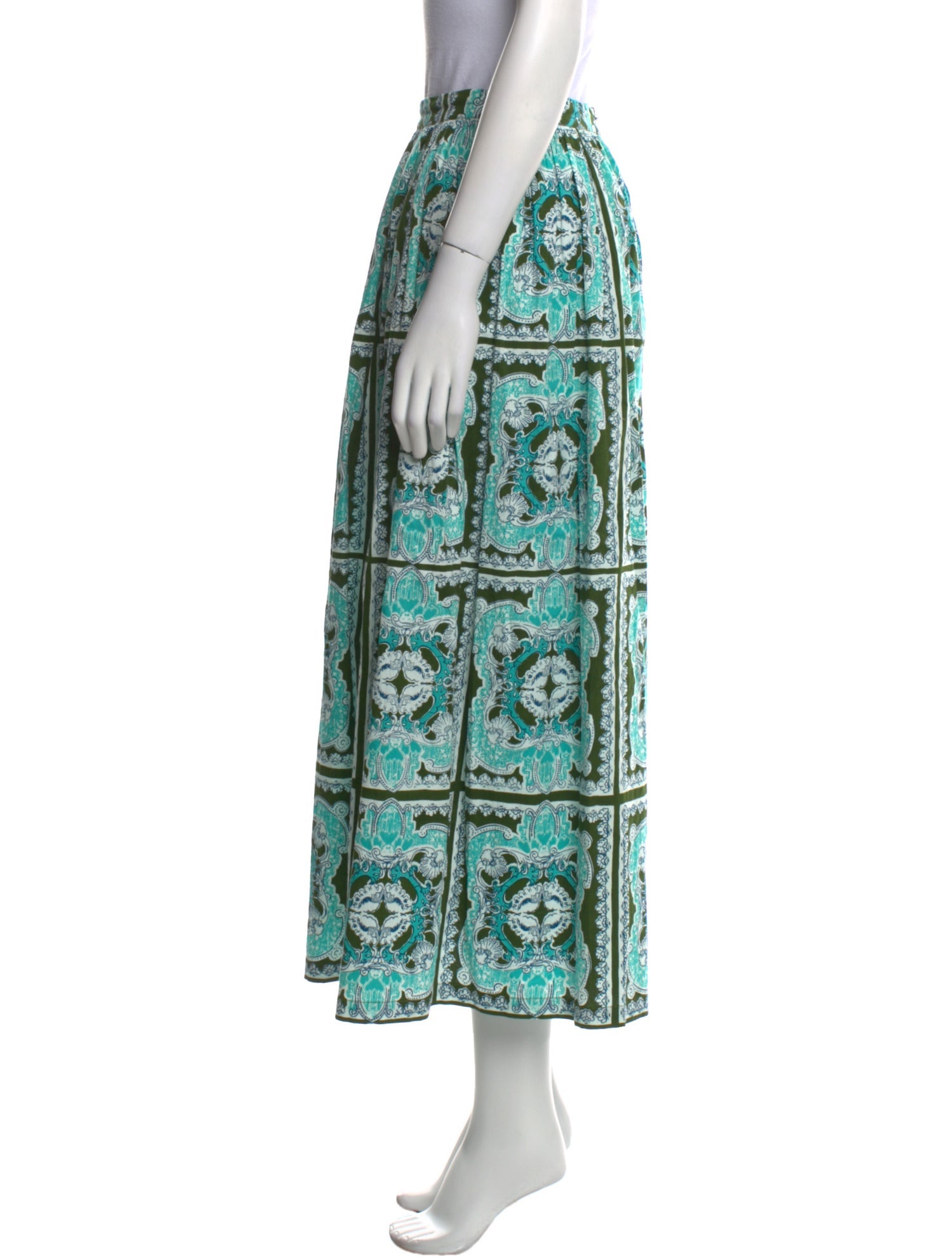 Le Sirenuse Positano Printed Midi Length Skirt