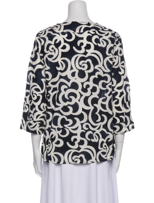 Le Sirenuse Positano Printed V-Neck Blouse
