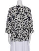 Le Sirenuse Positano Printed V-Neck Blouse
