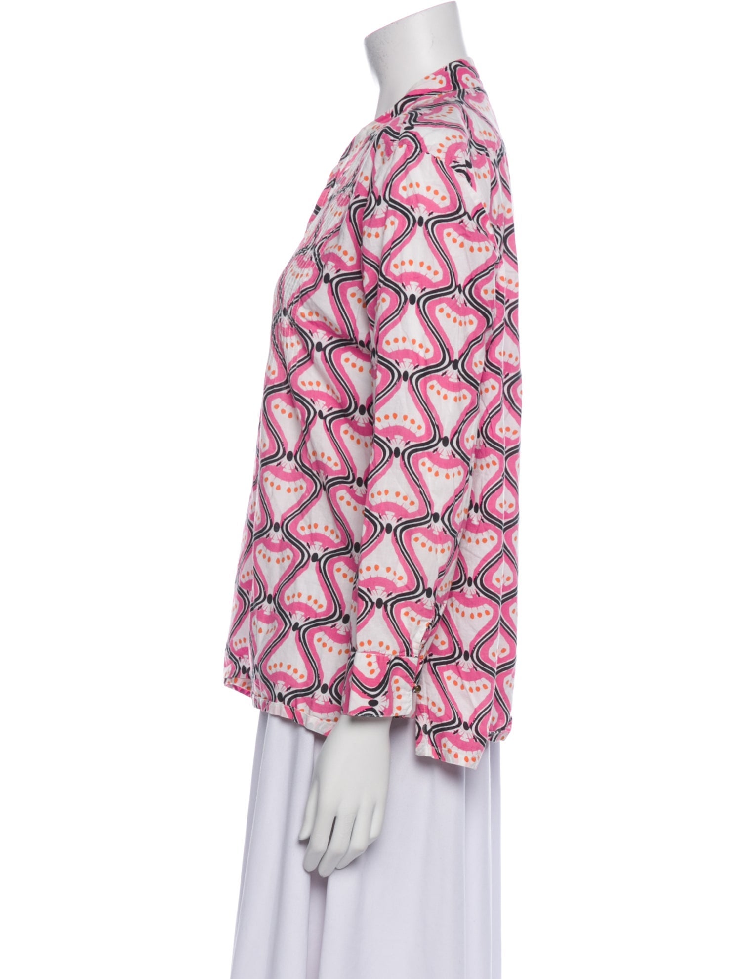 Le Sirenuse Positano Printed V-Neck Blouse