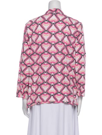 Le Sirenuse Positano Printed V-Neck Blouse