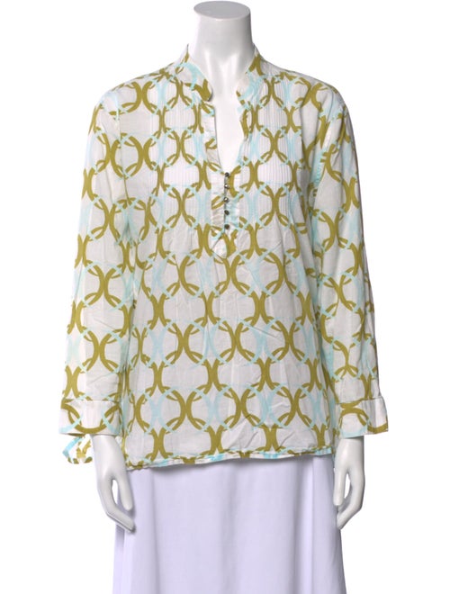Le Sirenuse Positano Printed V-Neck Blouse