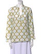 Le Sirenuse Positano Printed V-Neck Blouse