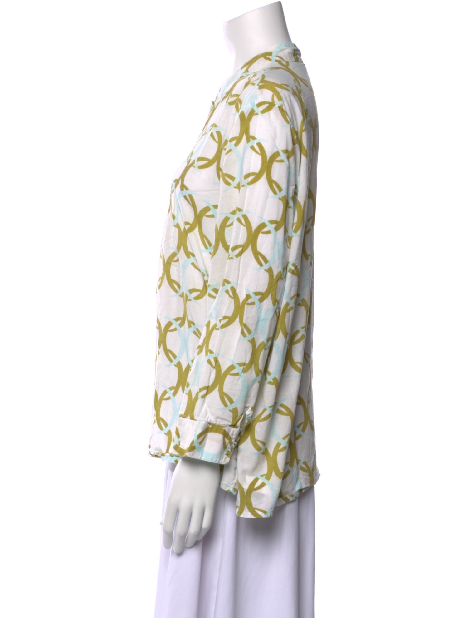 Le Sirenuse Positano Printed V-Neck Blouse