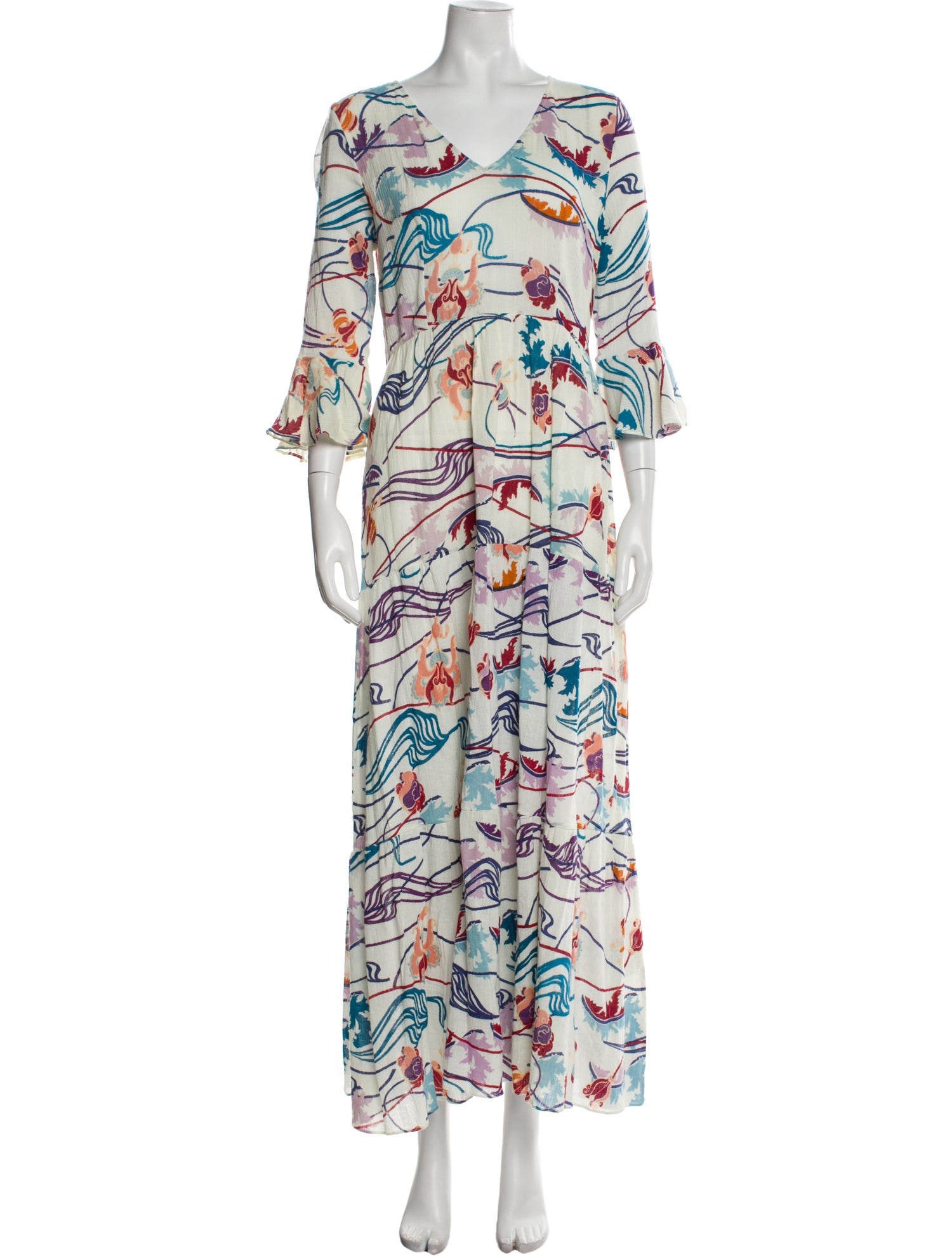 Le Sirenuse Positano Floral Print Long Dress