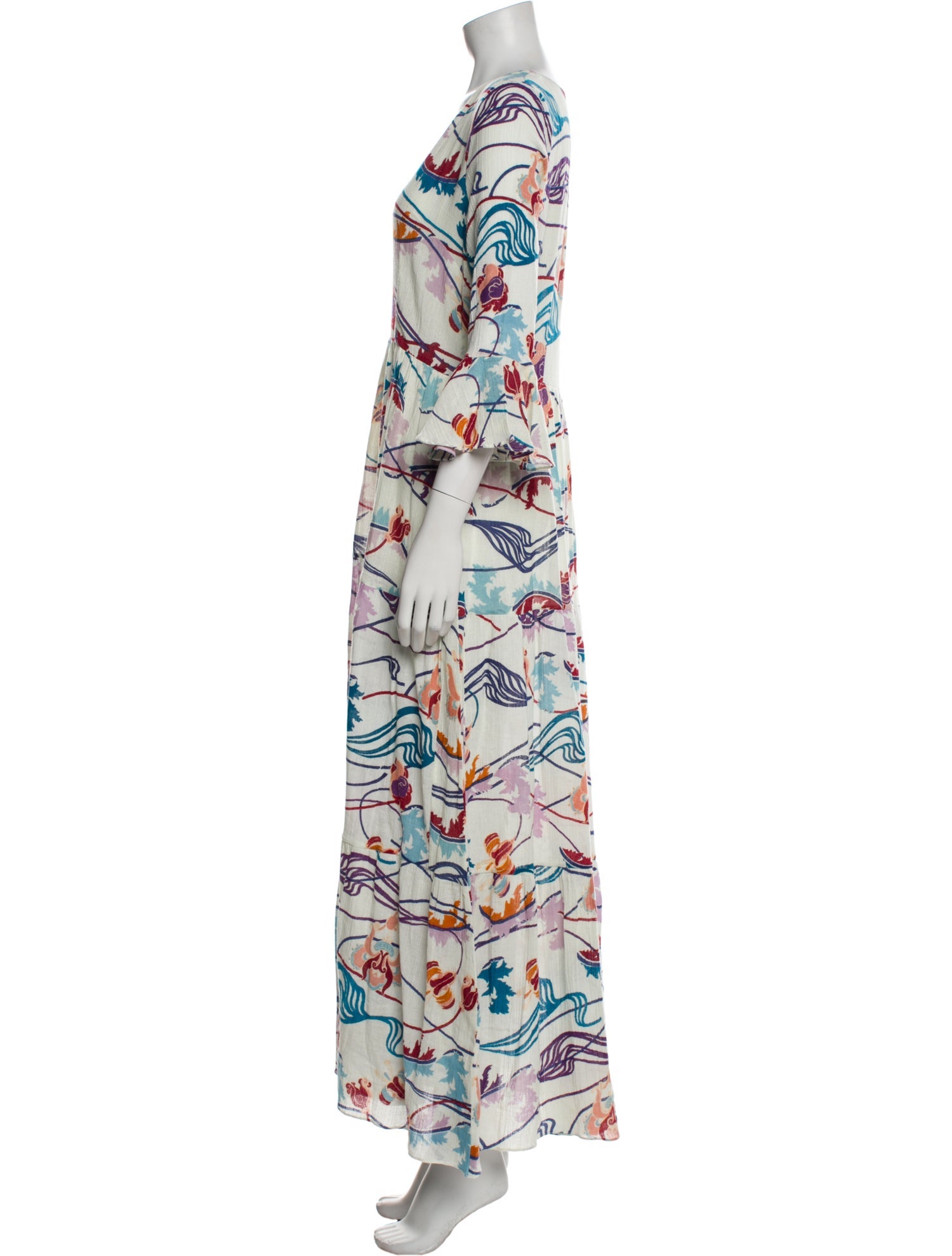 Le Sirenuse Positano Floral Print Long Dress