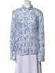 Le Sirenuse Positano Printed Long Sleeve Button-Up Top