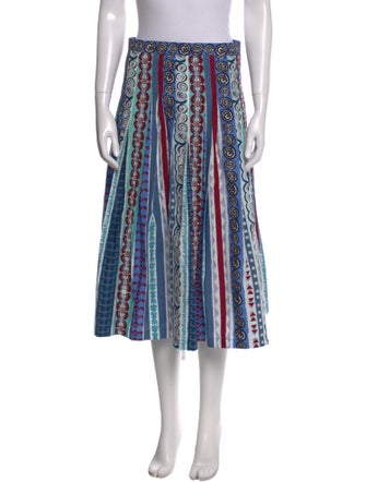 Le Sirenuse Positano Printed Midi Length Skirt