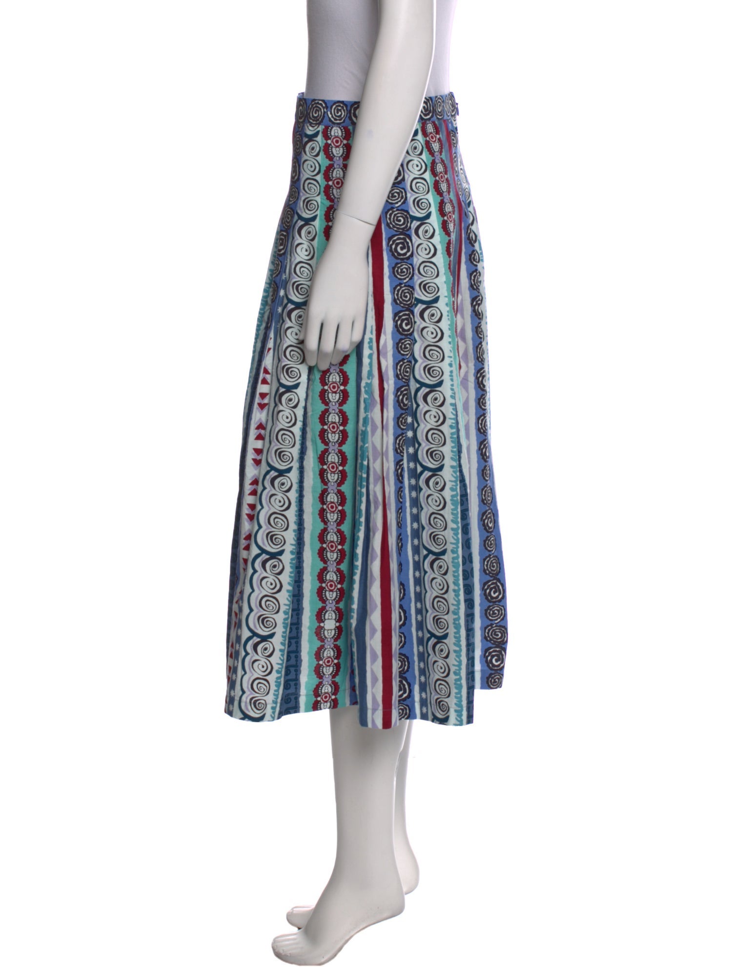 Le Sirenuse Positano Printed Midi Length Skirt
