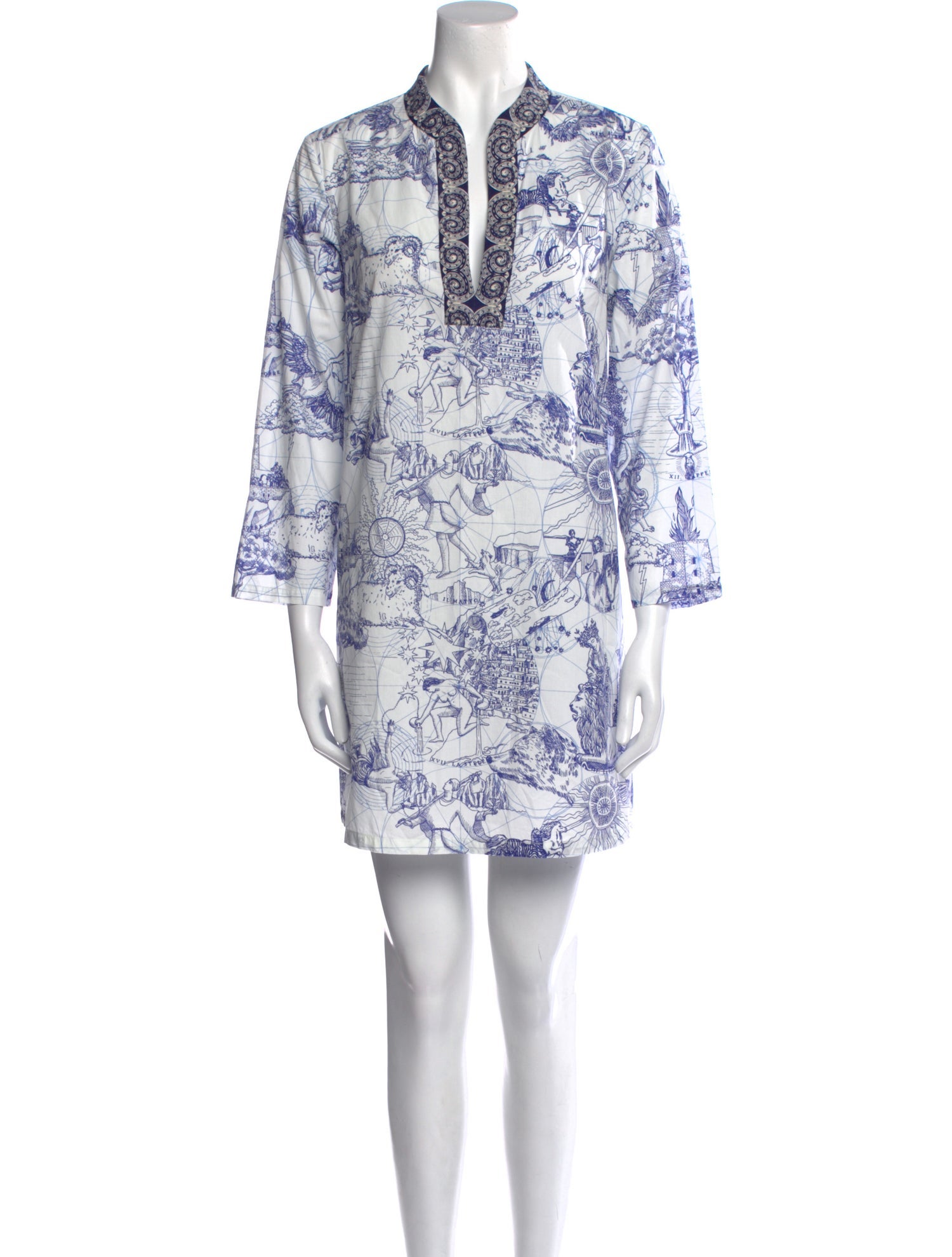 Le Sirenuse Positano Printed Mini Dress