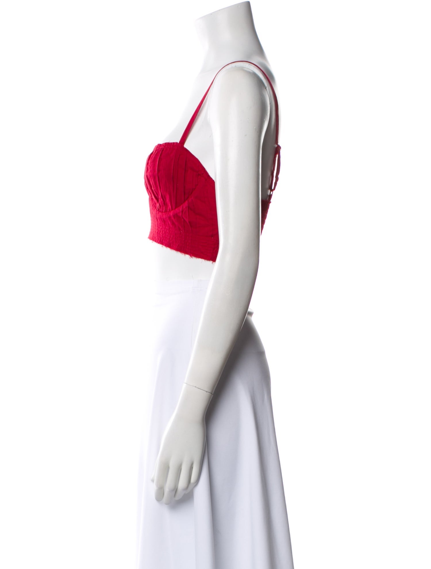 Le Sirenuse Positano Square Neckline Sleeveless Crop Top