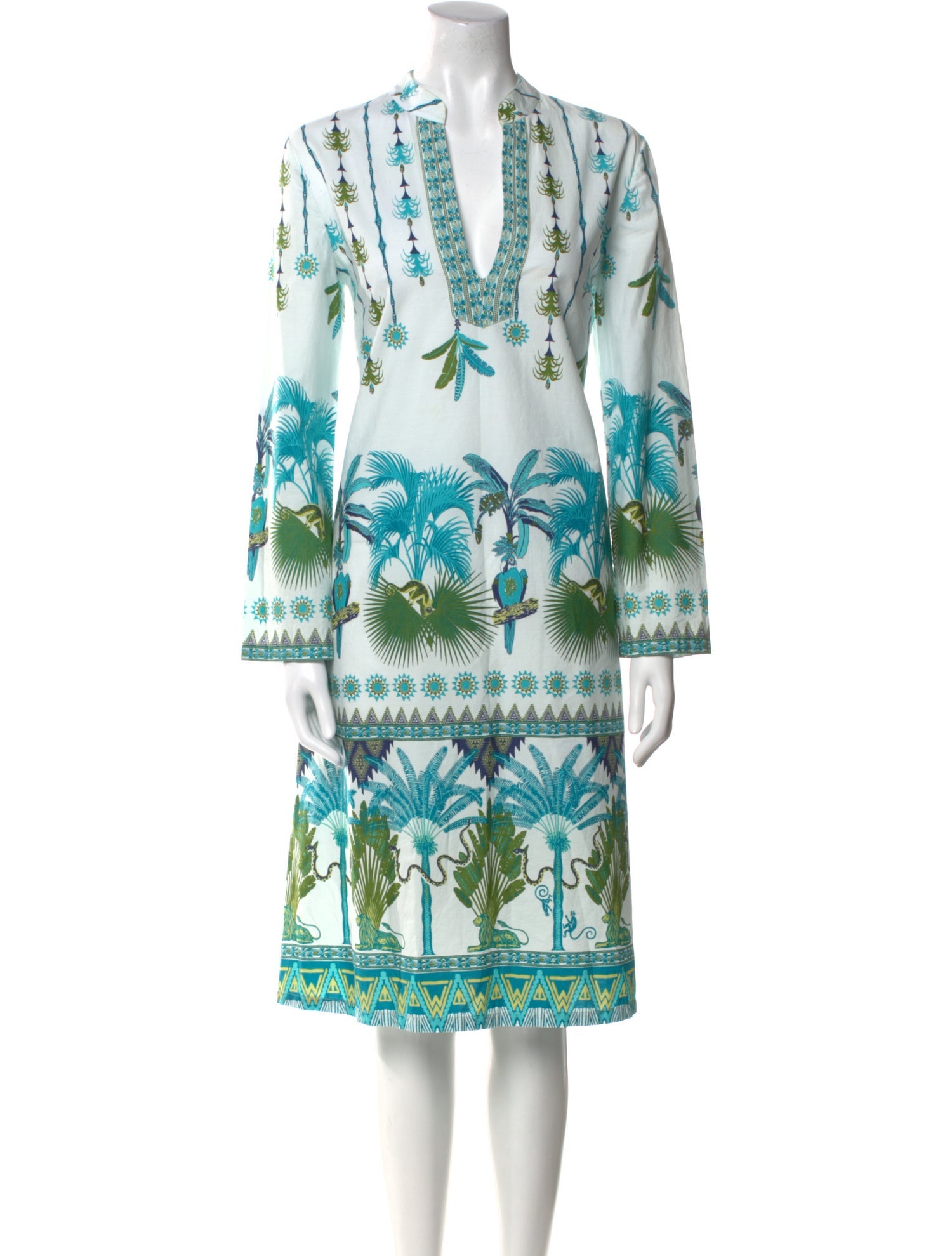 Le Sirenuse Positano Printed Knee-Length Dress