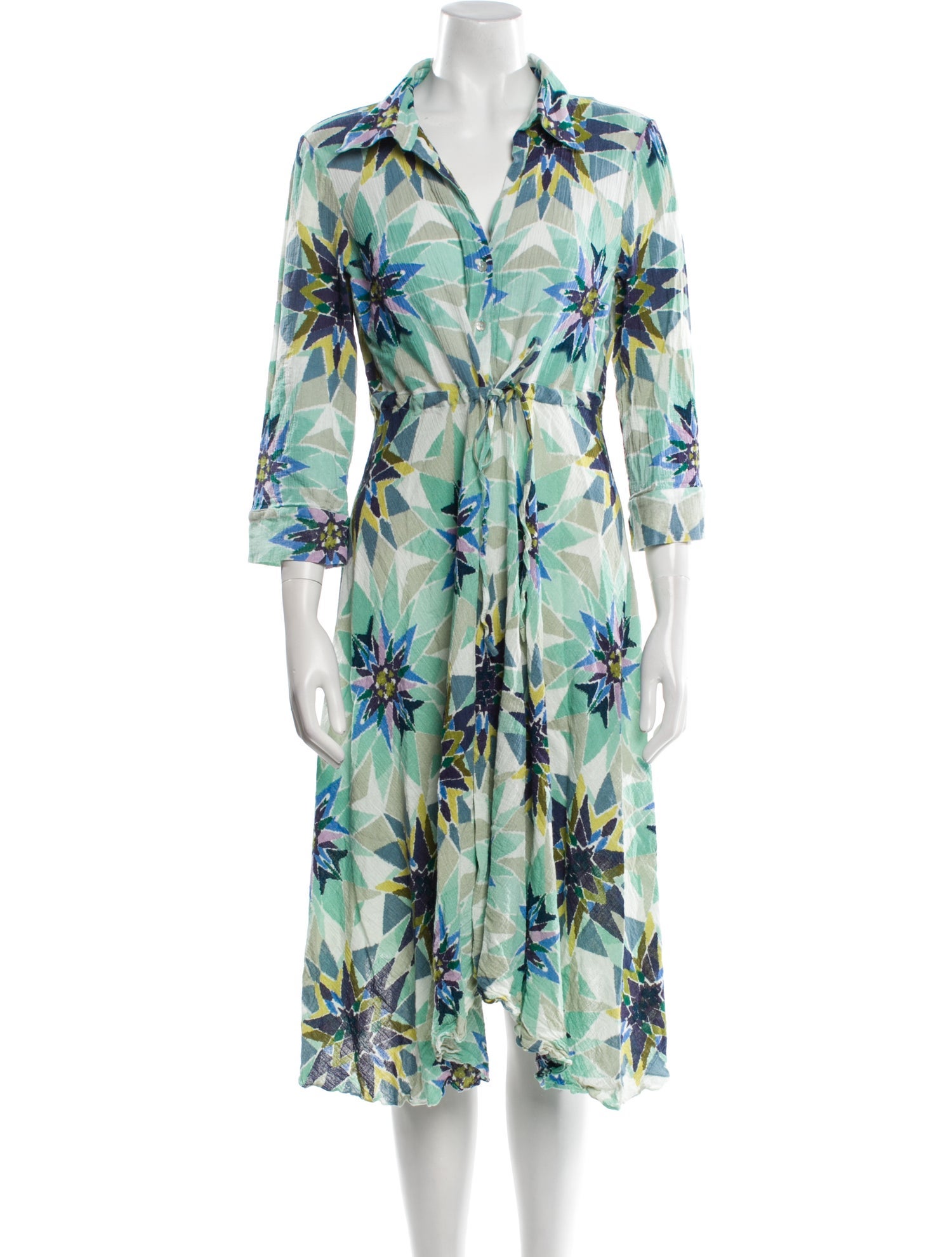 Le Sirenuse Positano Floral Print Midi Length Dress