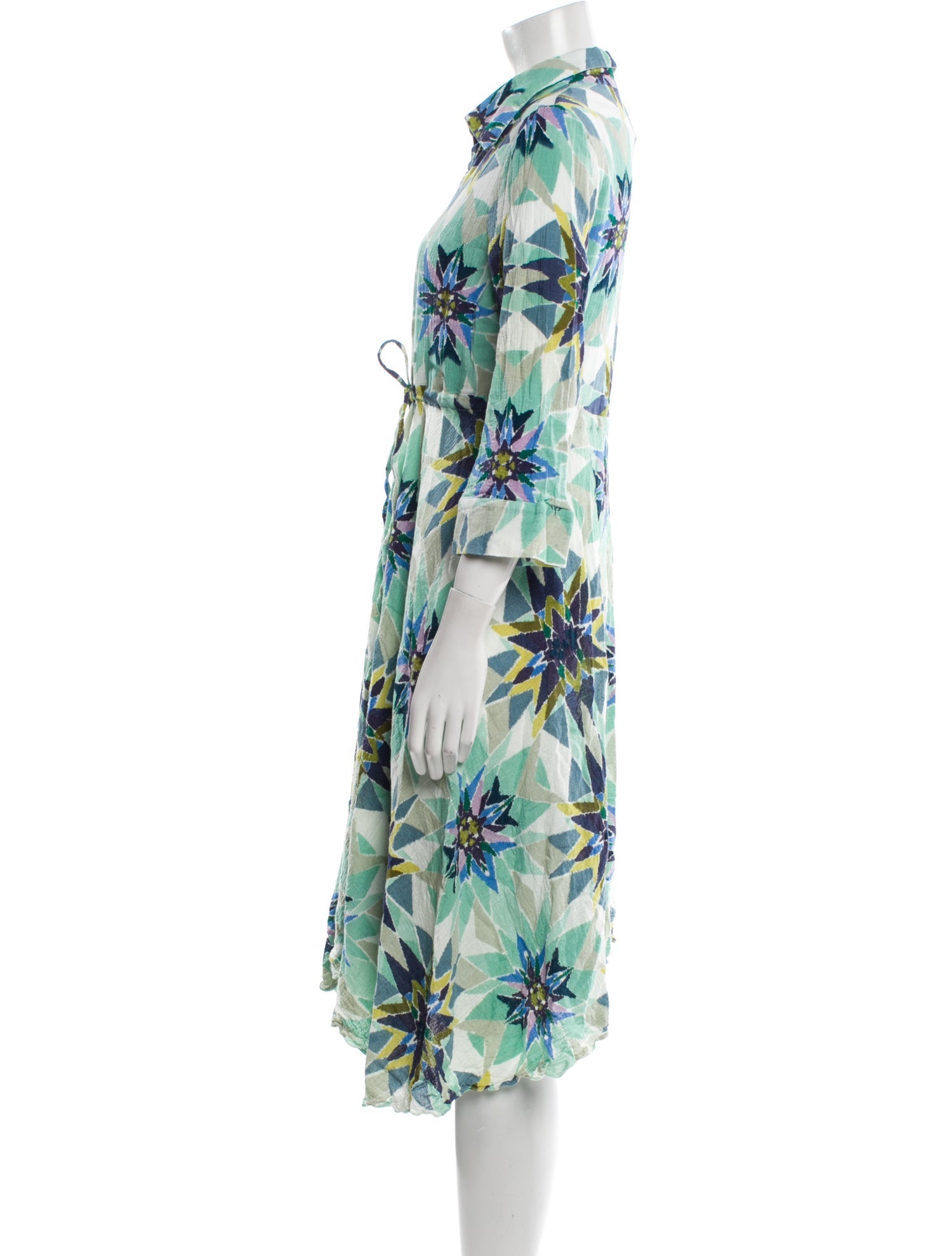 Le Sirenuse Positano Floral Print Midi Length Dress