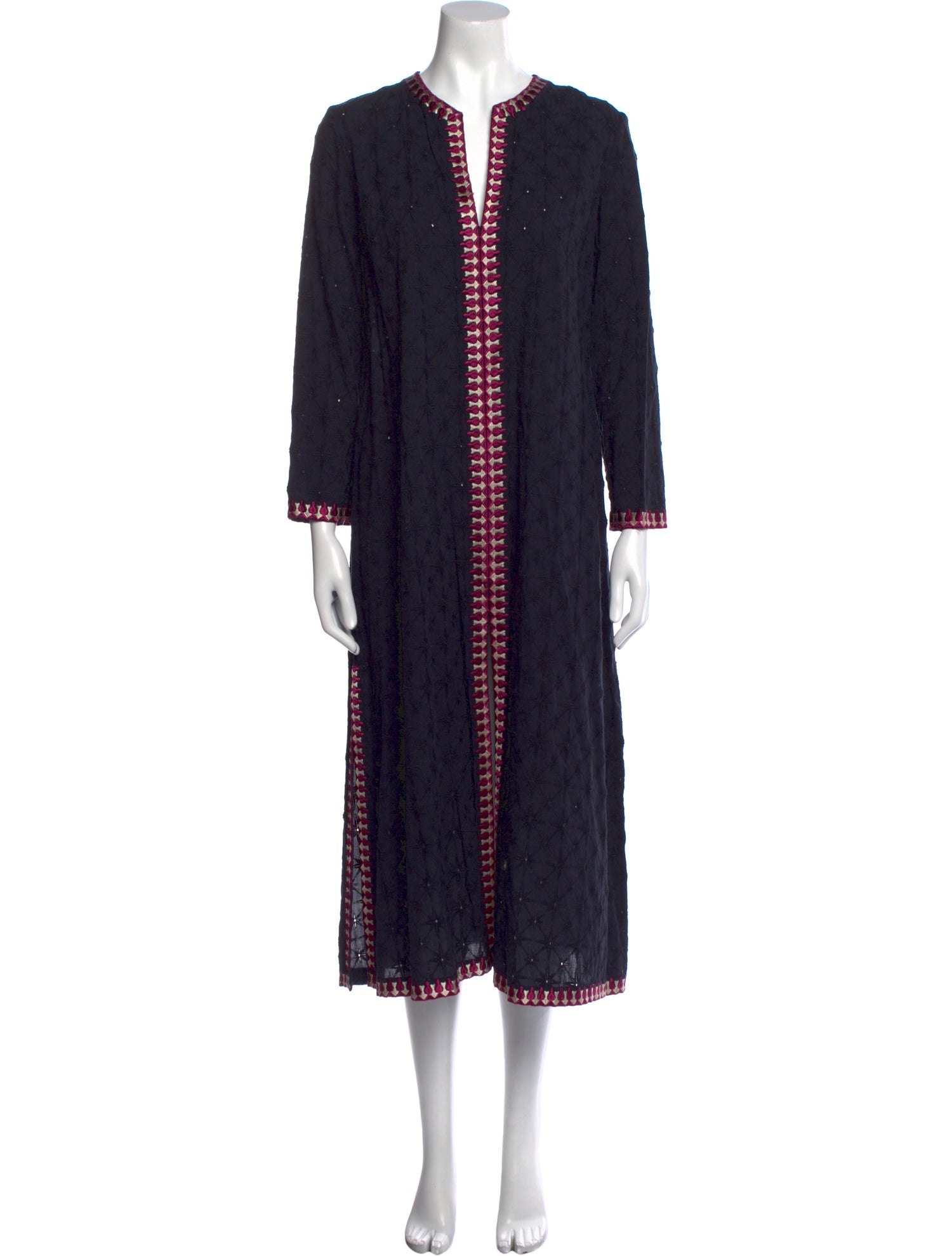 Le Sirenuse Positano V-Neck Midi Length Dress