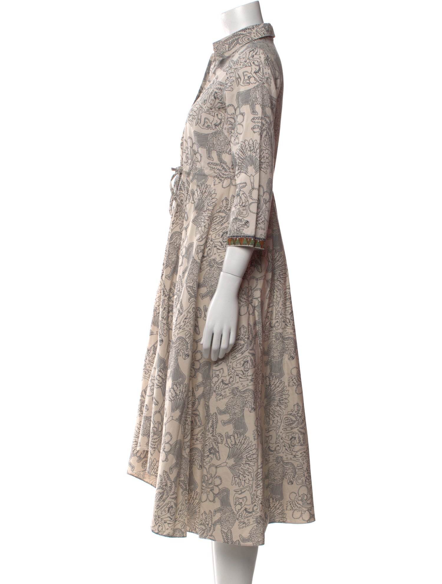 Le Sirenuse Positano Printed Midi Length Dress