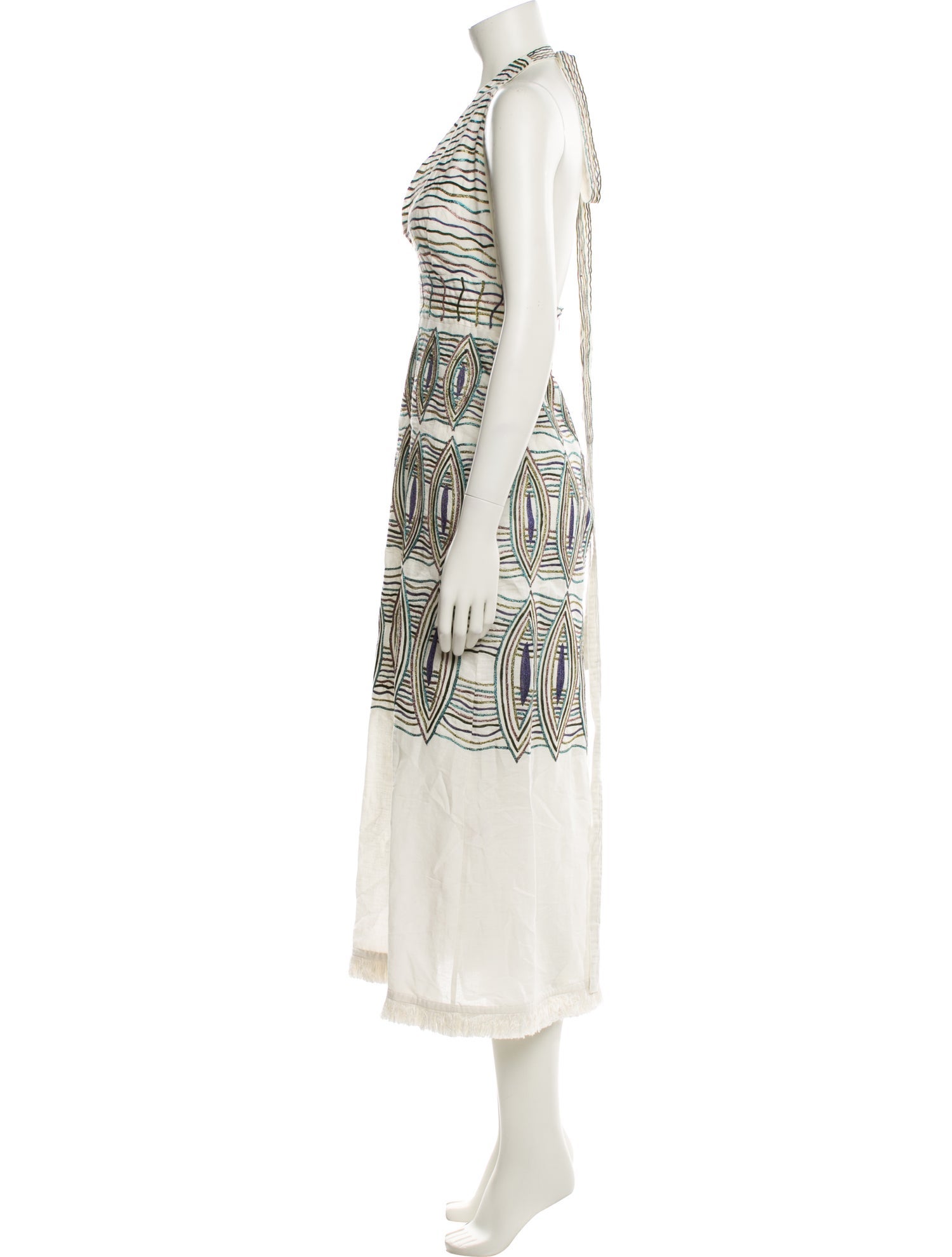 Le Sirenuse Positano Printed Midi Length Dress