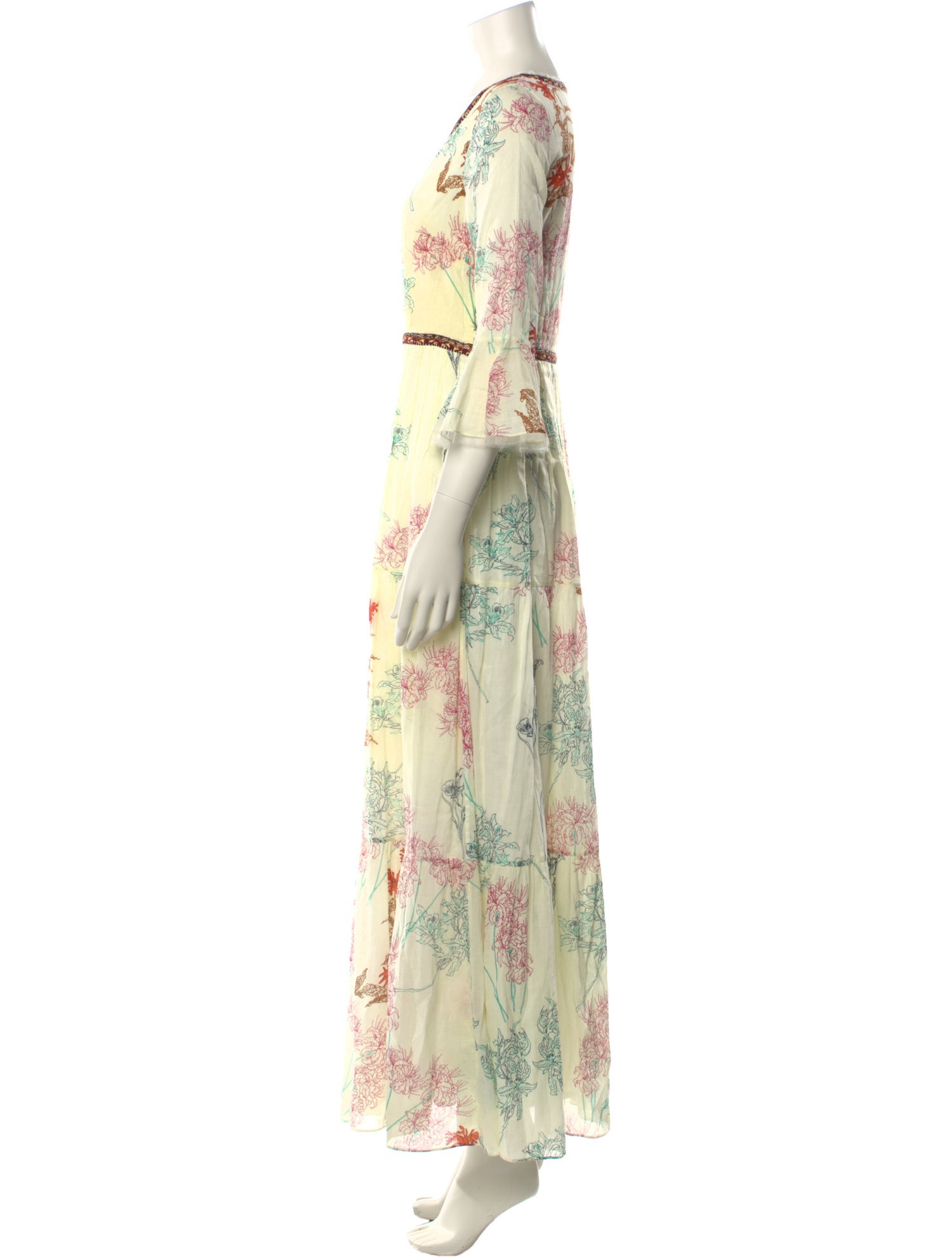 Le Sirenuse Positano Floral Print Long Dress