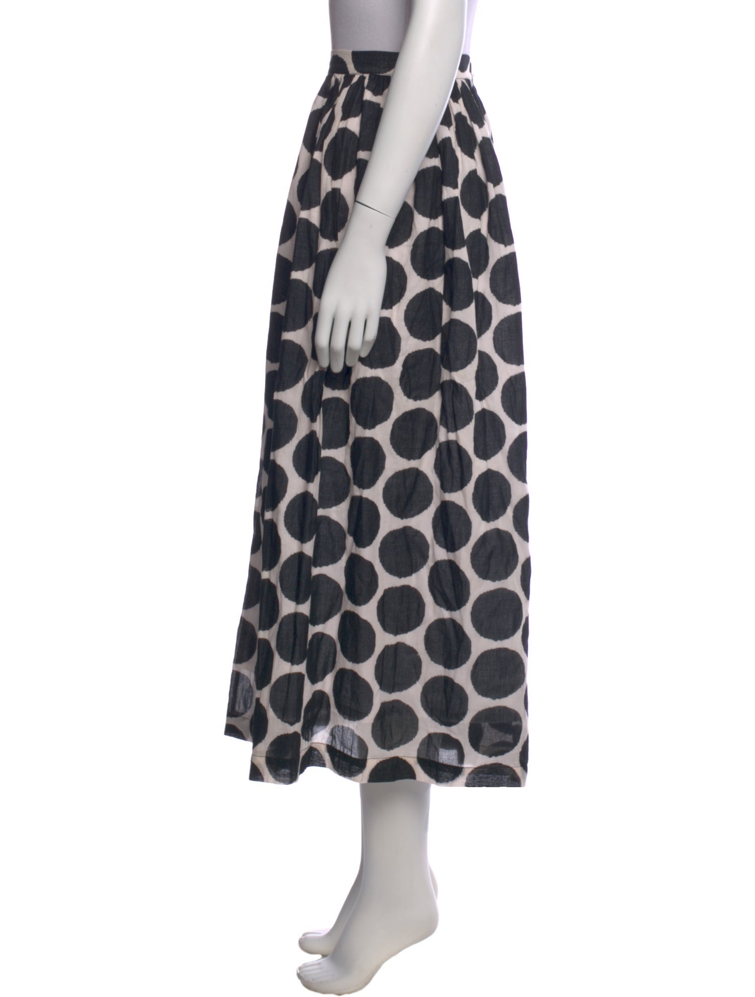 Le Sirenuse Positano Polka Dot Print Midi Length Skirt
