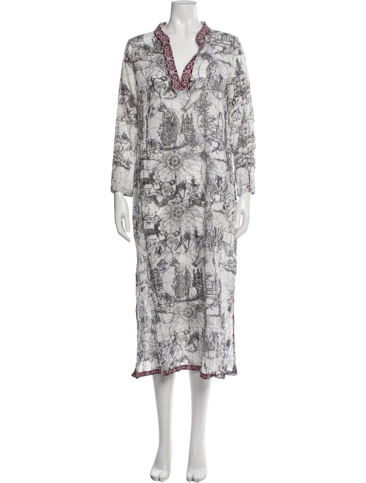 Le Sirenuse Positano Paisley Print Long Dress