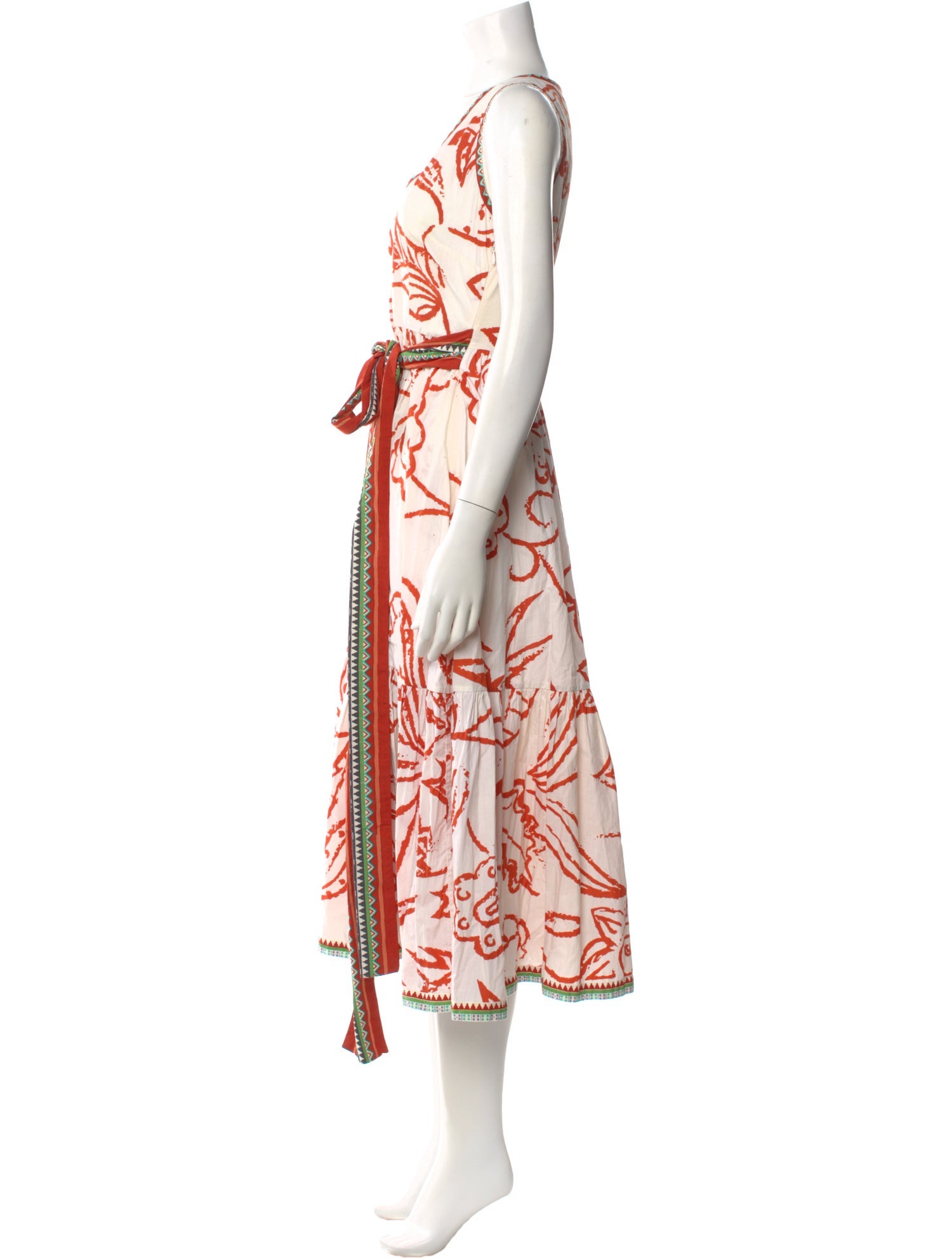 Le Sirenuse Positano Printed Midi Length Dress