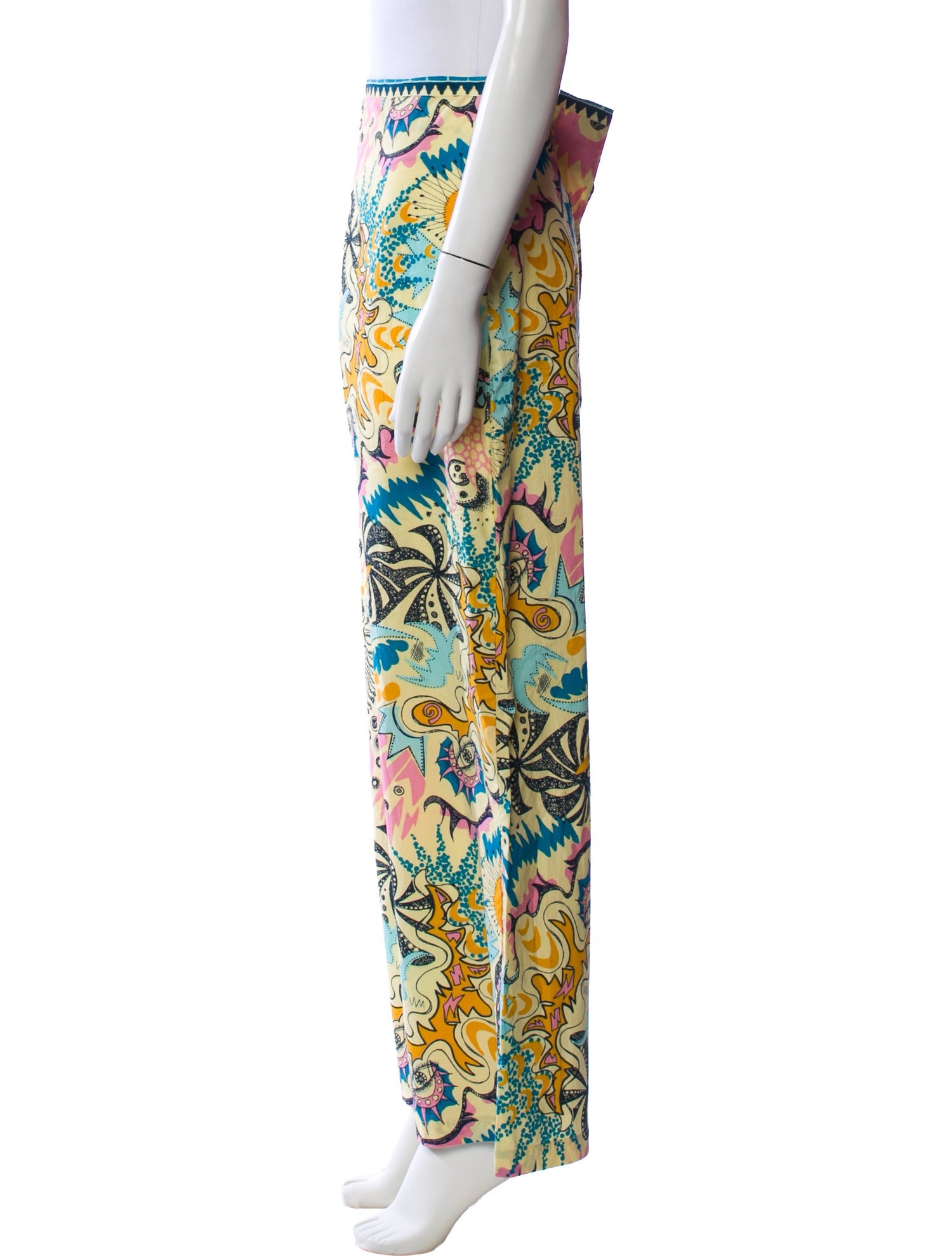 Le Sirenuse Positano Floral Print Wide Leg Pants