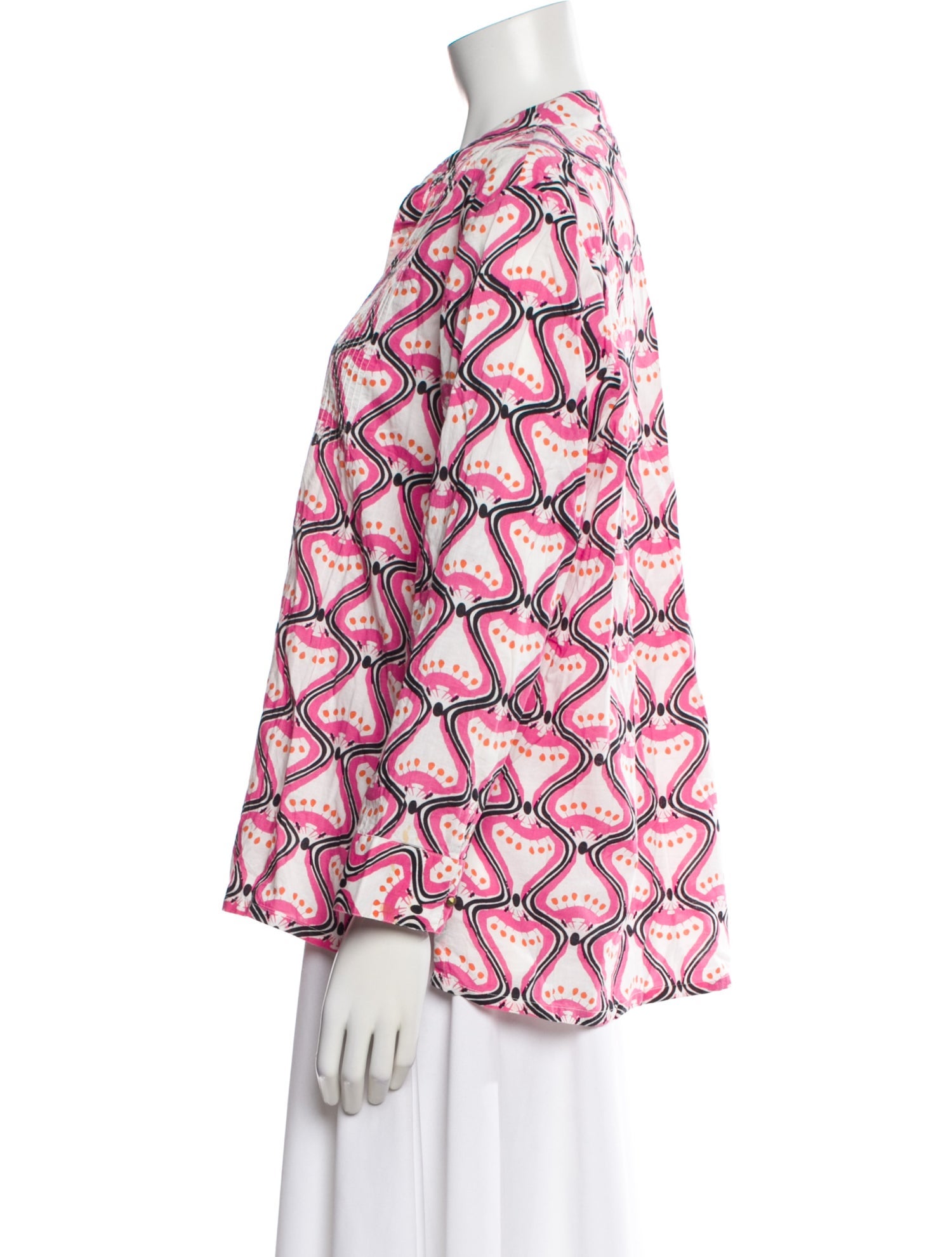 Le Sirenuse Positano Printed V-Neck Blouse