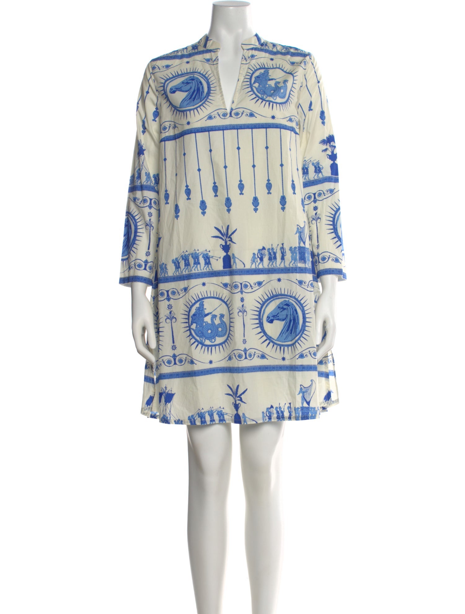 Le Sirenuse Positano Printed Mini Dress