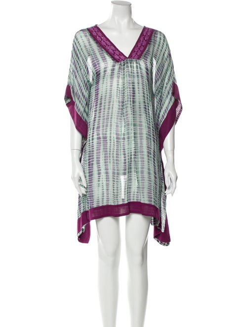 Letarte Silk Mini Dress Green