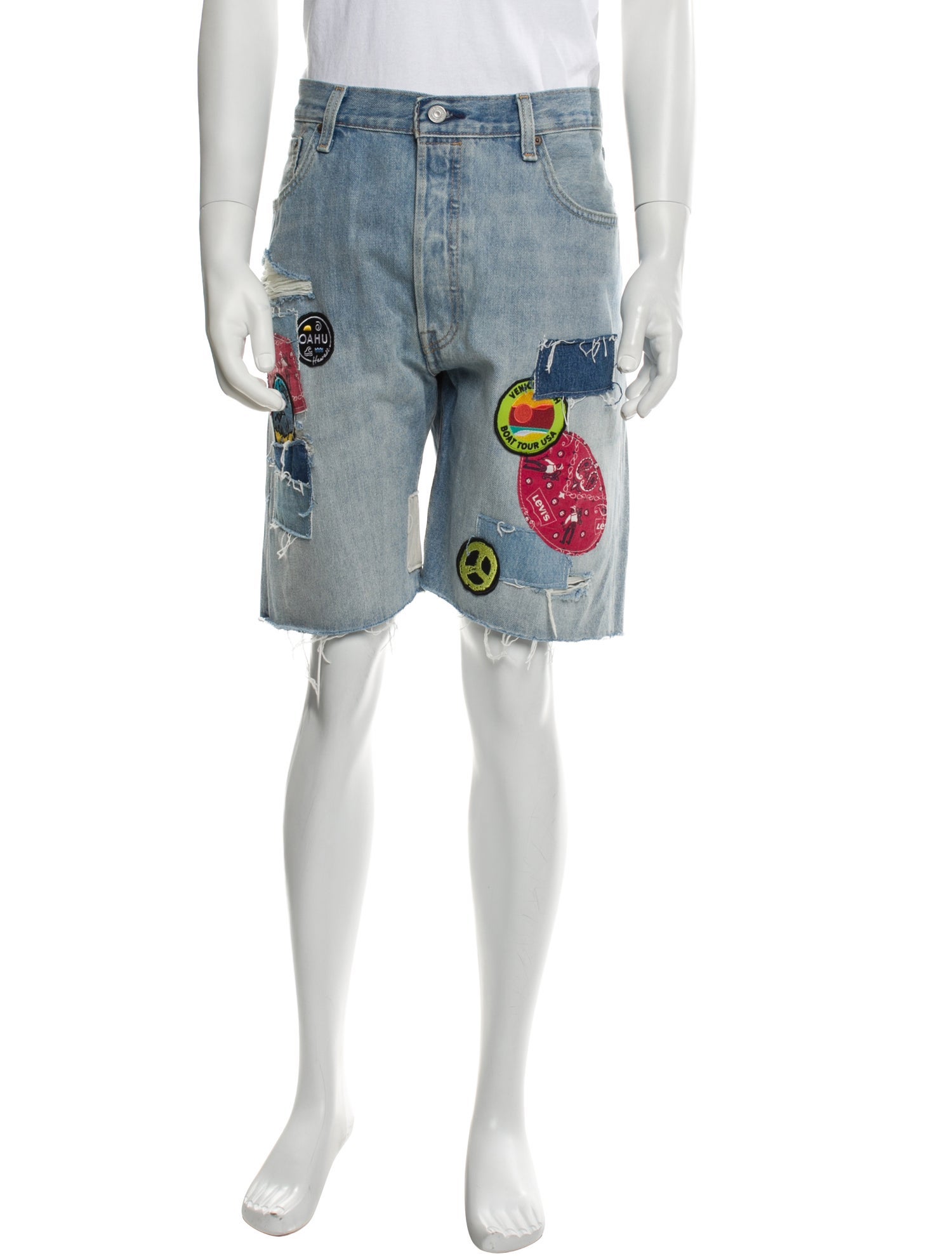 Levi Strauss Graphic Print Denim Shorts