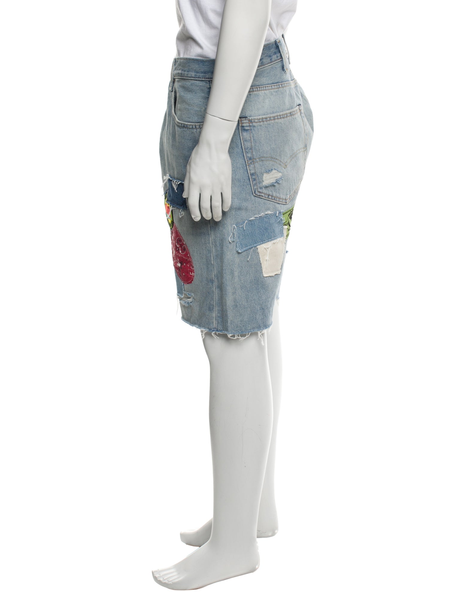 Levi Strauss Graphic Print Denim Shorts