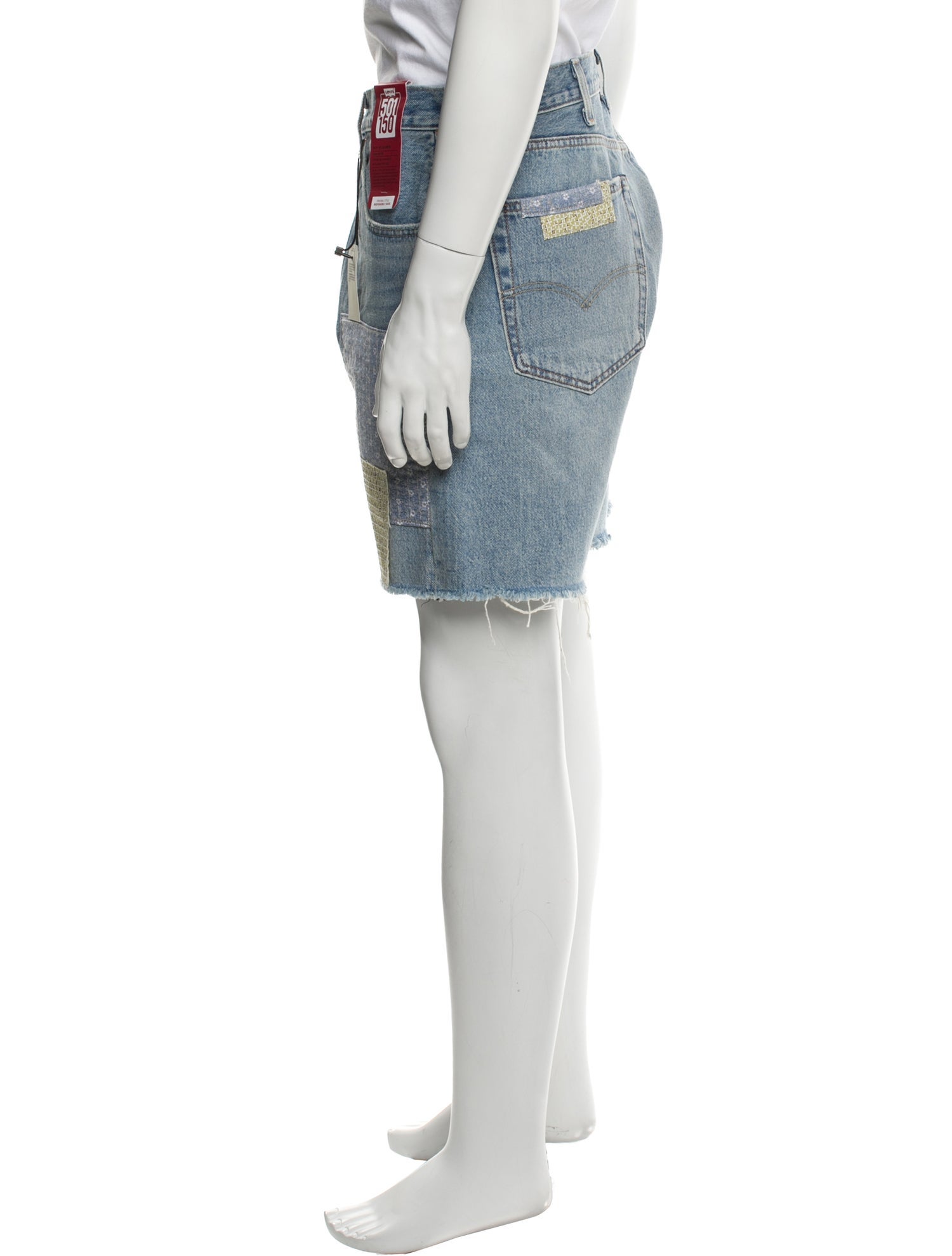 Levi Strauss Colorblock Pattern Denim Shorts