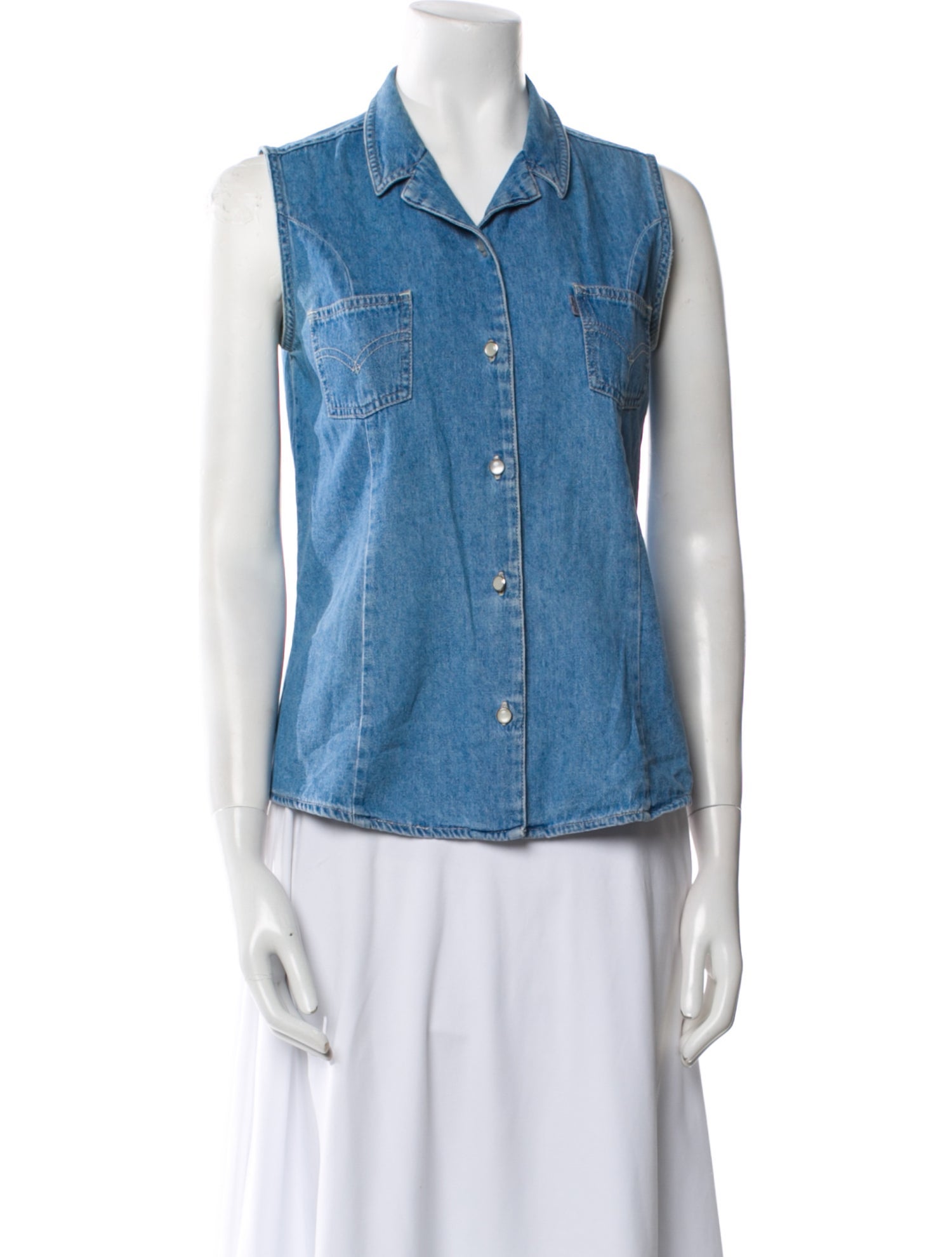 Levi Strauss Sleeveless Button-Up Top