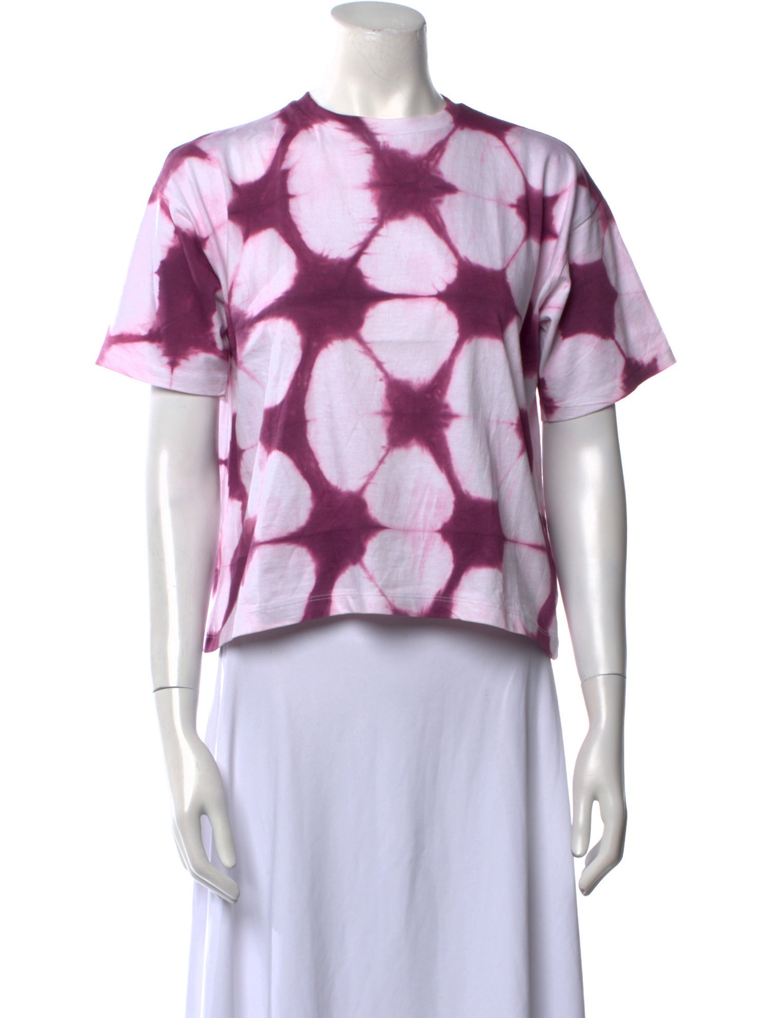 Emily Levine Milan Printed Crew Neck Crop Top