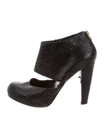 Loeffler Randall Embossed Cutout Booties