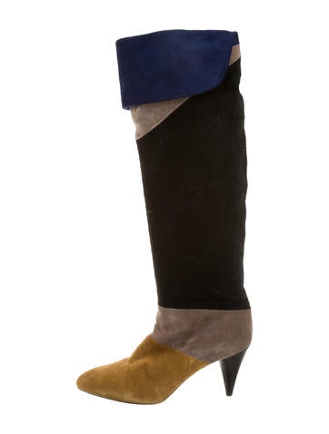Loeffler Randall Colorblock Suede Boots
