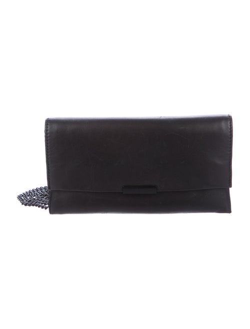 Loeffler Randall Leather Tab Crossbody Bag Black