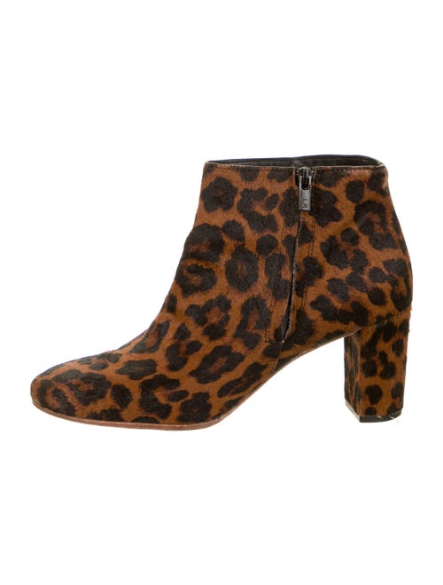 Loeffler Randall Calf Hair Animal Print Boots Brow