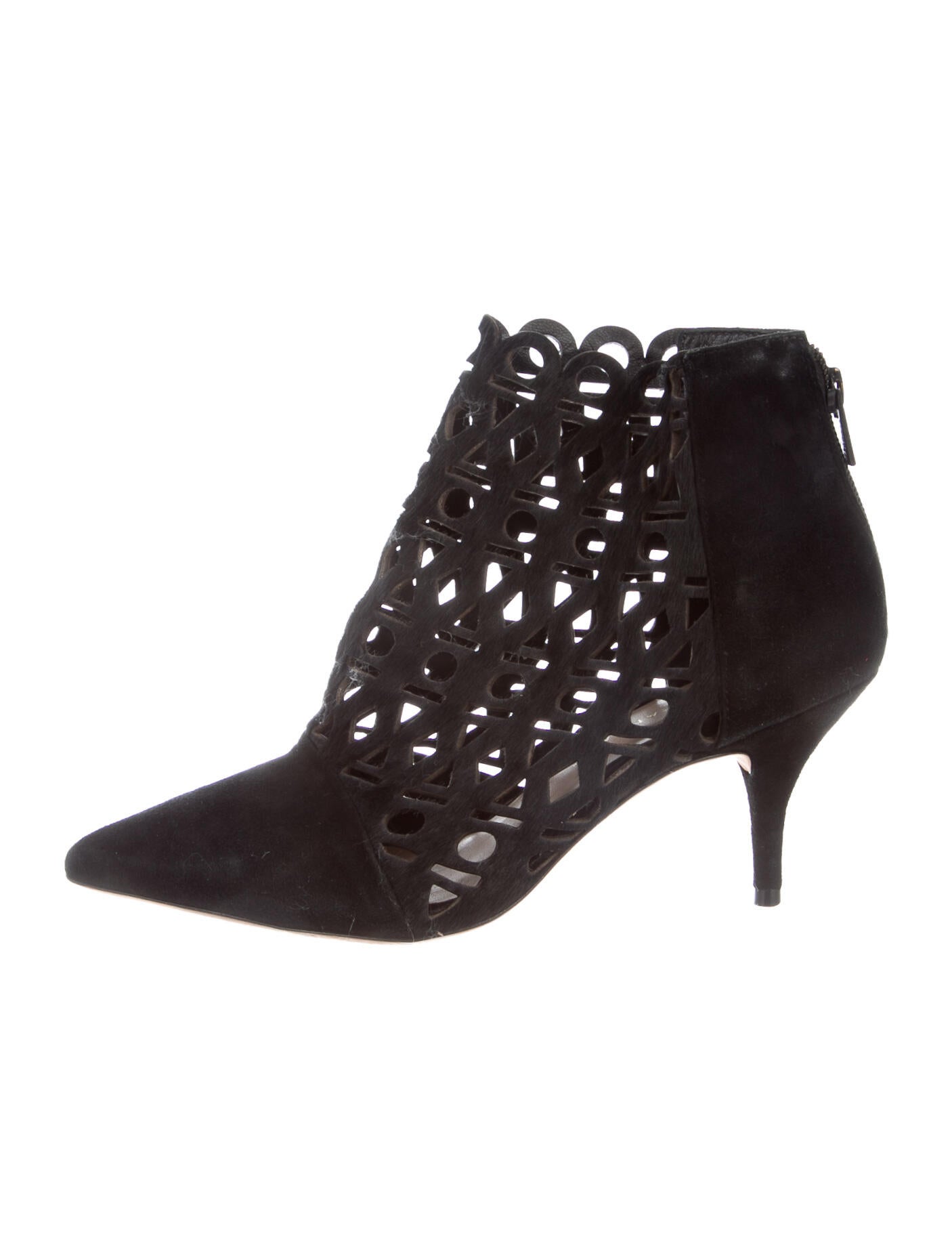 Loeffler Randall Suede Cutout Accent Boots