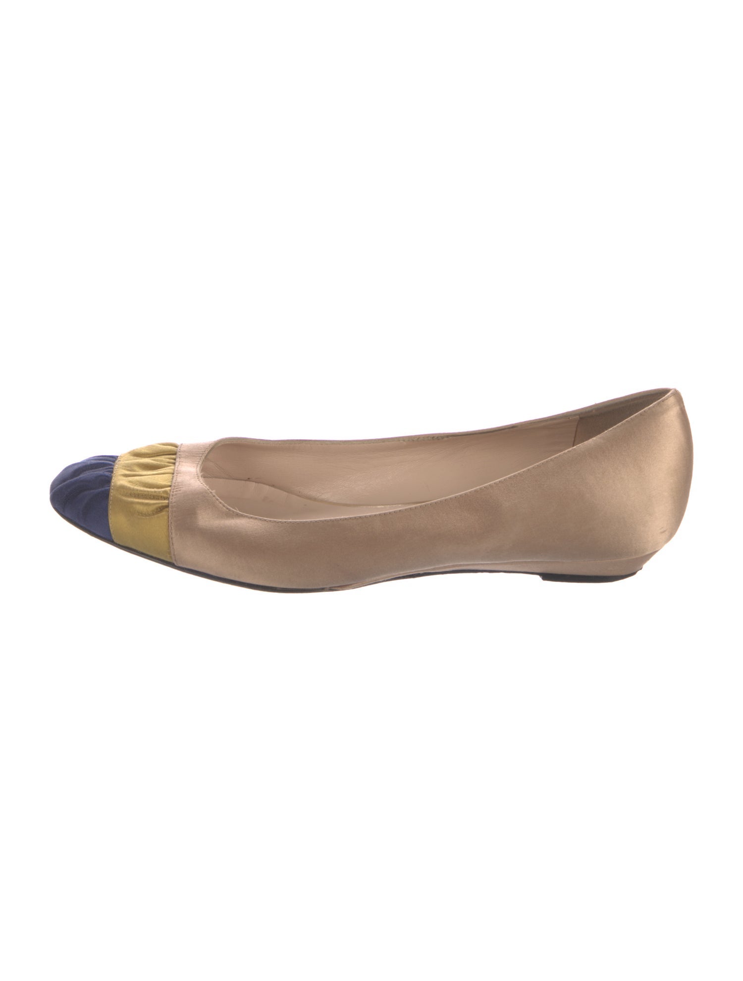 Loeffler Randall Satin Colorblock Pattern Ballet Flats