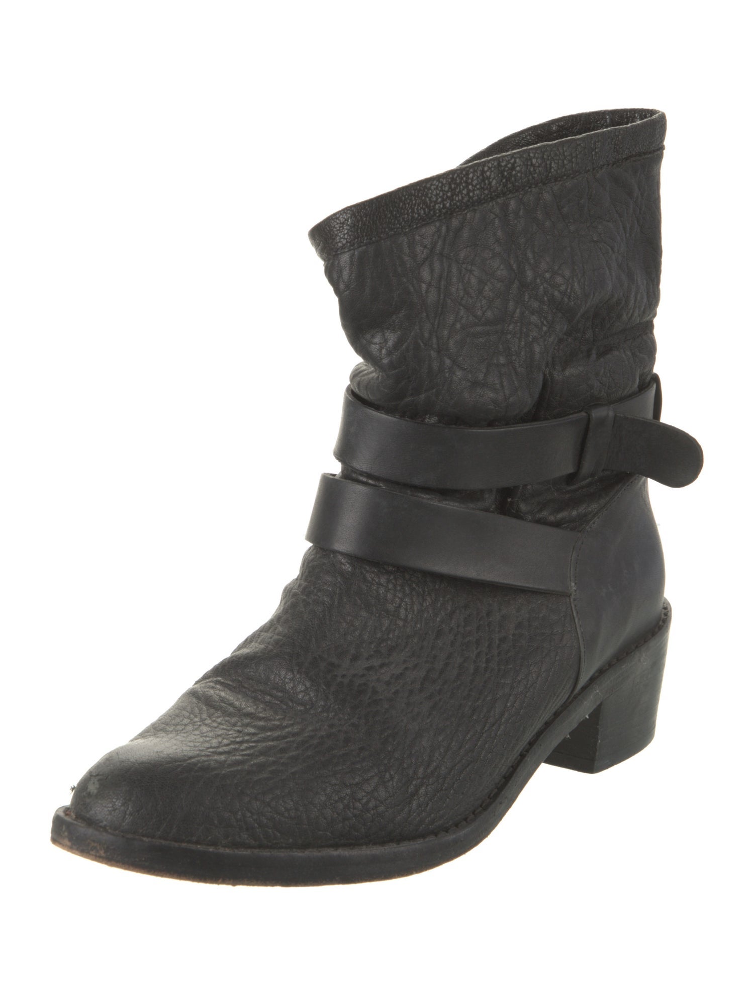 Loeffler Randall Leather Moto Boots