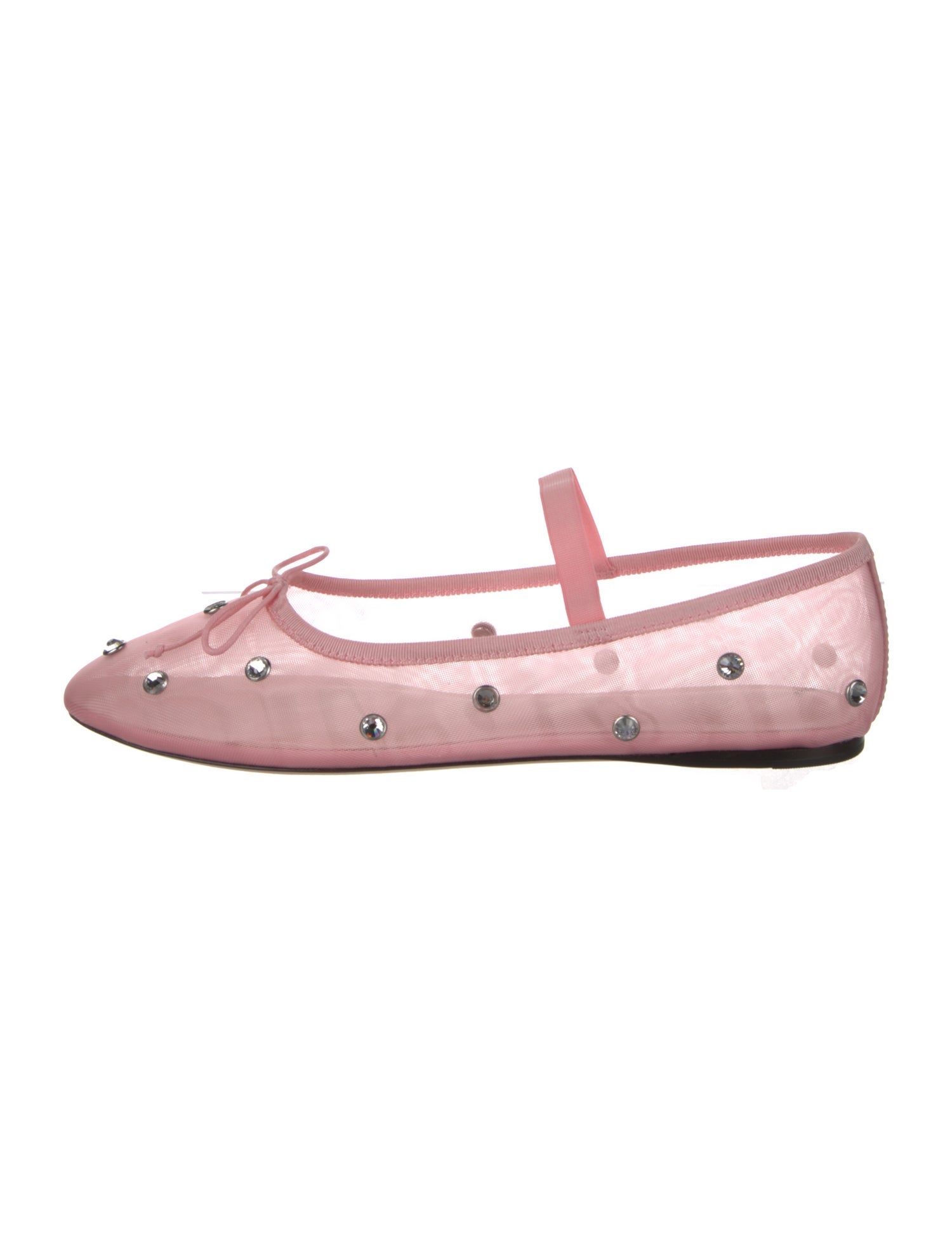 Loeffler Randall Polka Dot Print Bow Accents Ballet Flats Pink Flats