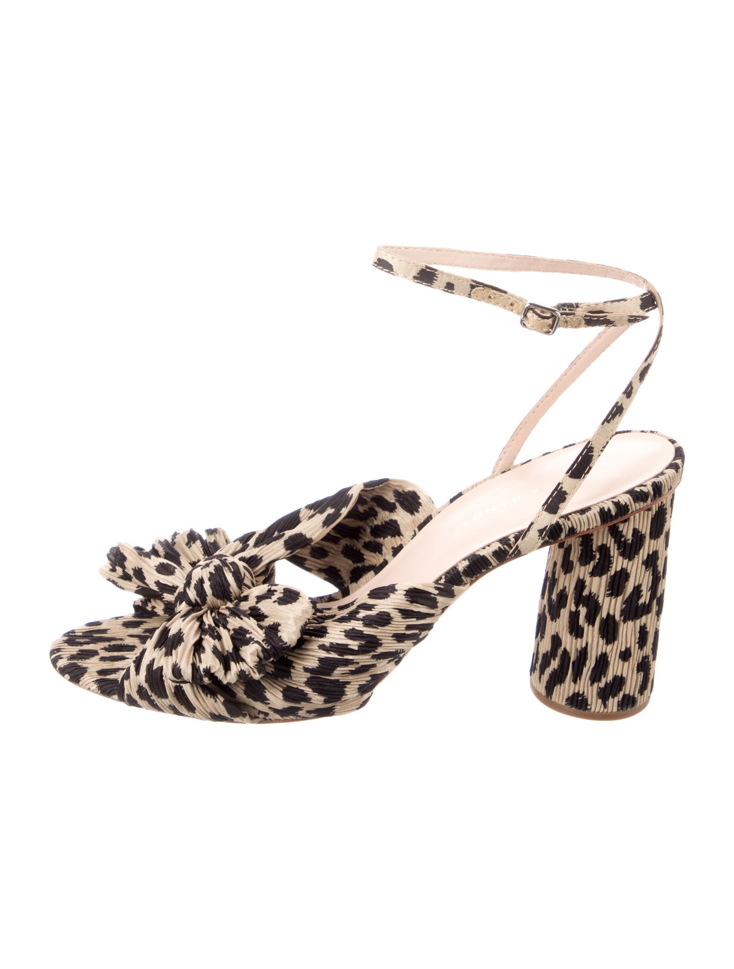Loeffler Randall Animal Print Bow Accents Sandals