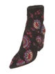 Loeffler Randall Suede Floral Print Sock Boots