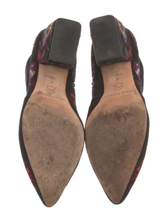 Loeffler Randall Suede Floral Print Sock Boots